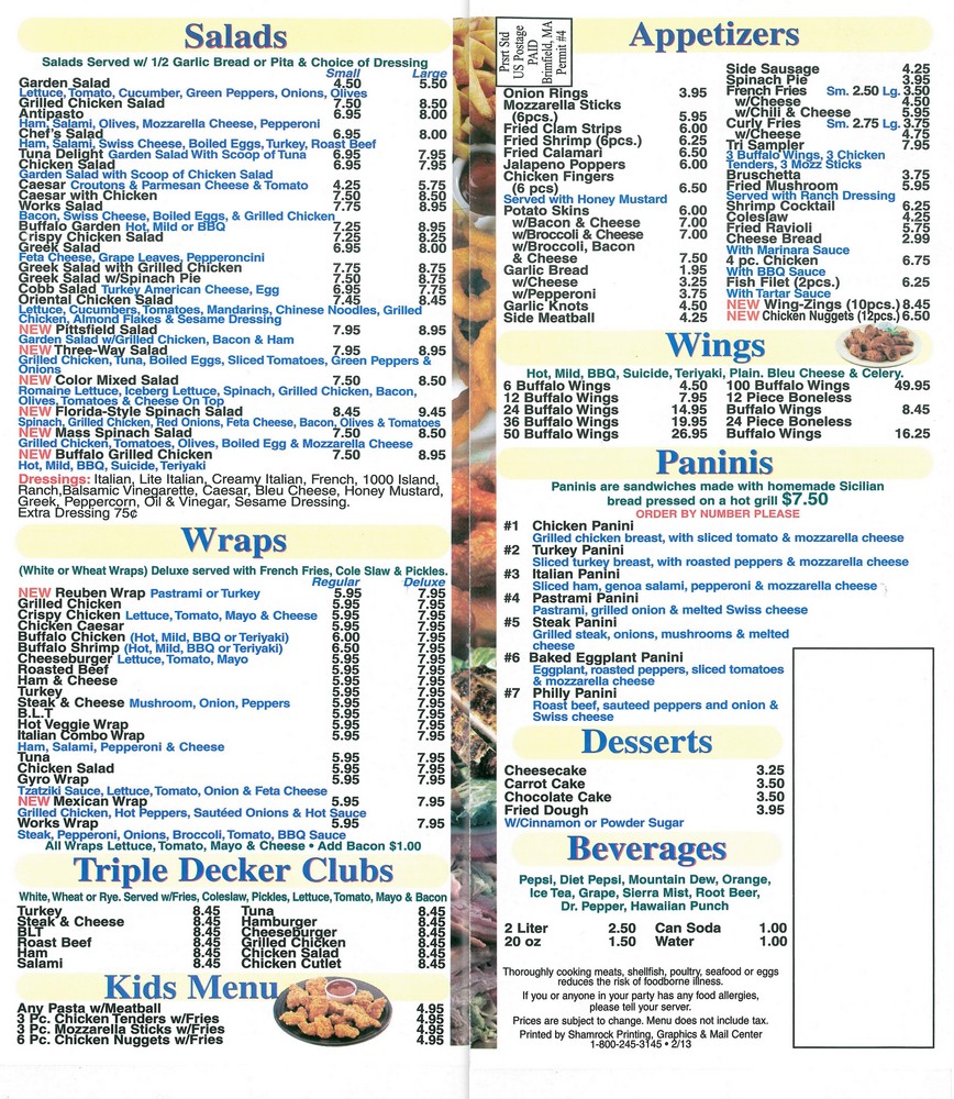 berkshiremenus com pizza works pizza works north adams menu