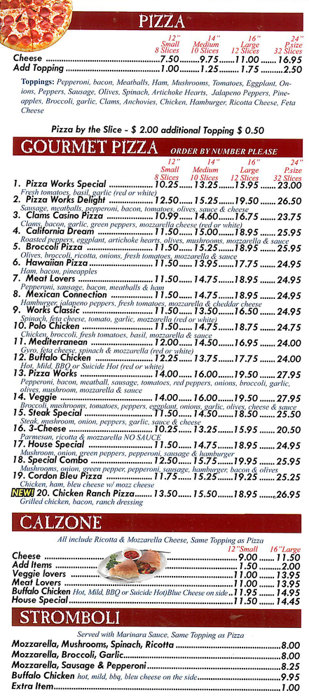berkshiremenus com pizza works pizza works north adams menu