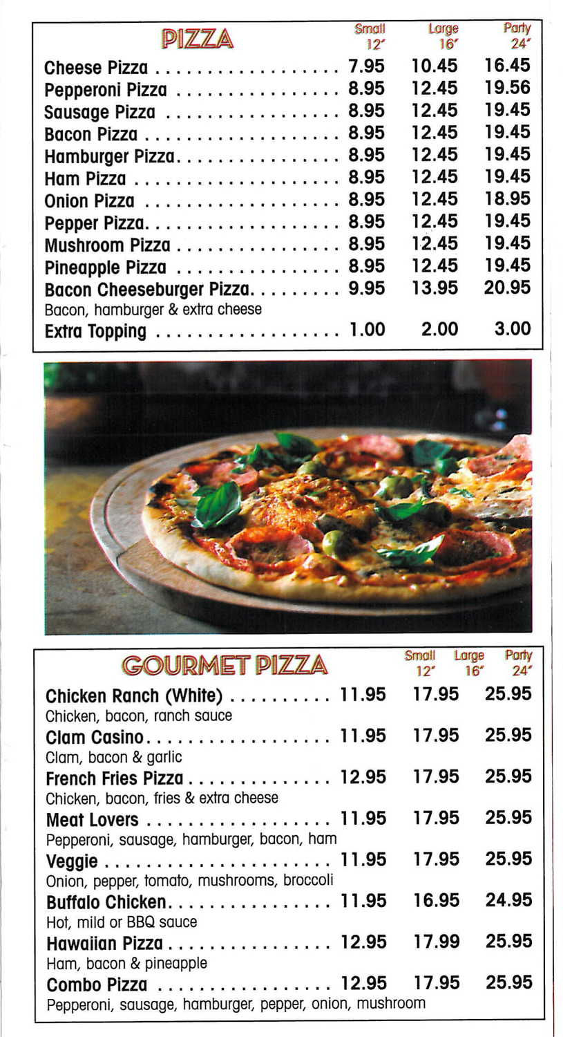 Berkshiremenus Com Bella Roma Pizza