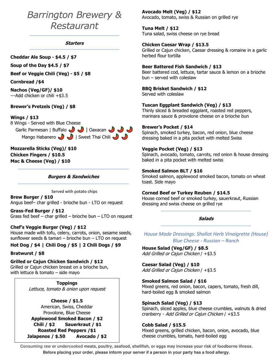 Barrington Brewery and Restaurant