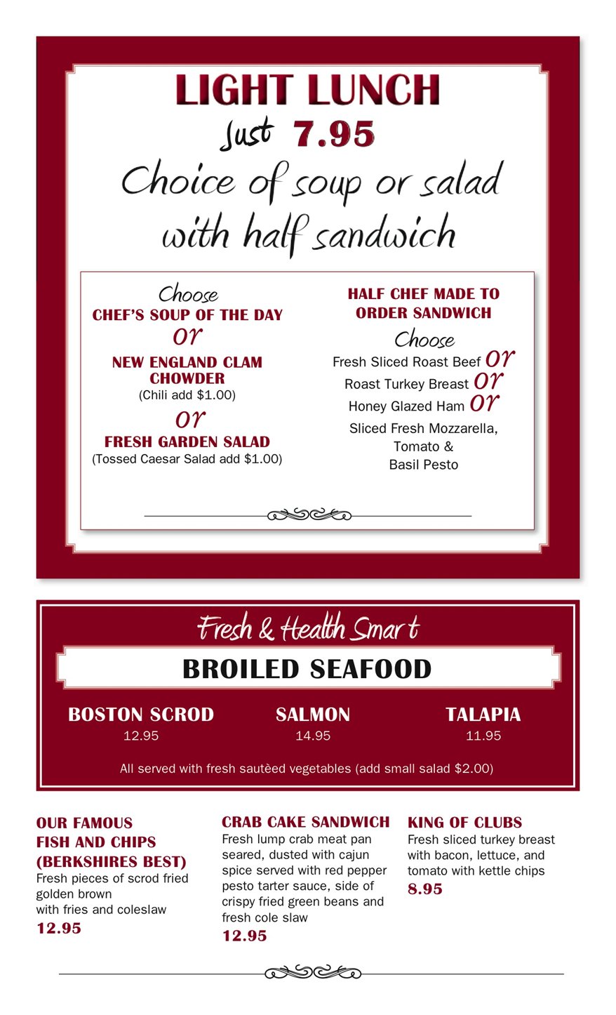 BerkshireMenus.com - Water Street Grill